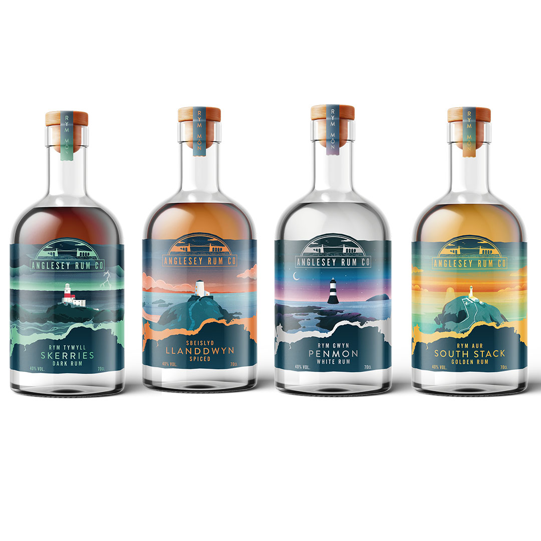 Anglesey Rum Co product range