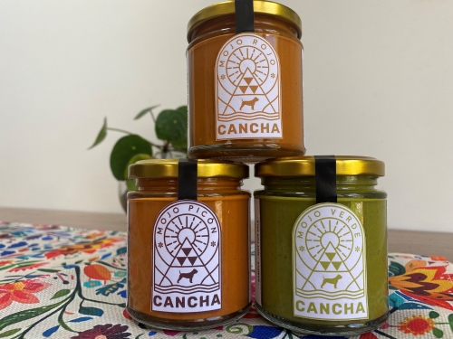 Cancha Mojo sauce jars